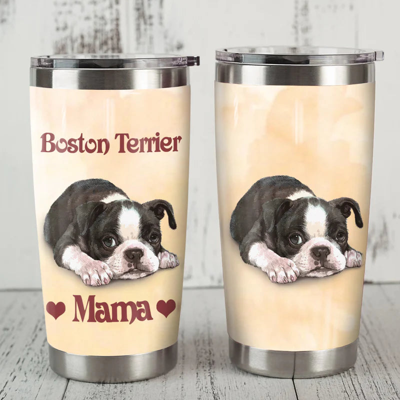 Boston Terrier Dog Steel Tumbler JUN1914