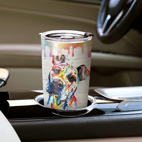 20oz Tumbler Cup for Pitbull Lovers – Funny and Unique Gift for Pitbull Mom or Dad – Ideal Birthday, Mothers Day, Fathers Day Gift for Dog Owners and Pet Lovers