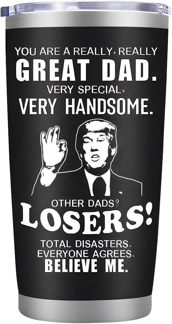 Bonus Dad Tumbler 20 Oz – Funny Fathers Day or Birthday Gifts from Daughter or Son for a Bonus or Stepdad – Insulated Travel Mug, Unique Appreciation Present