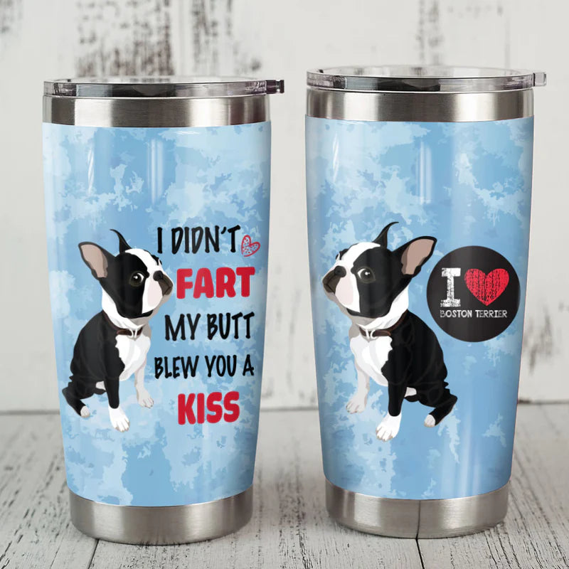 Boston Terrier Dog Steel Tumbler JUN1910