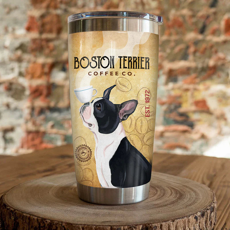 Boston Terrier Dog Steel Tumbler JUN1904