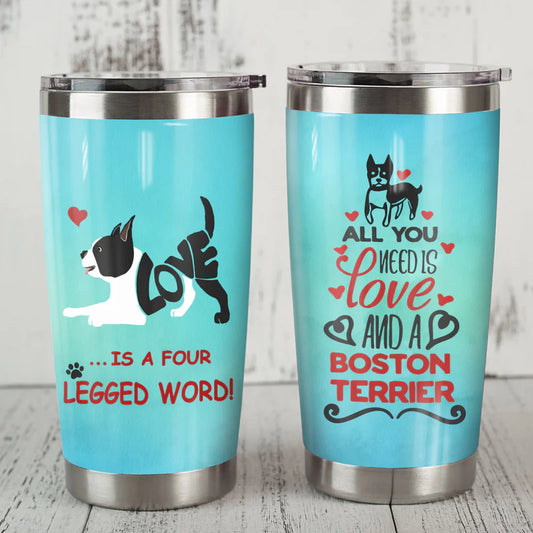 Boston Terrier Dog Steel Tumbler JUN1901