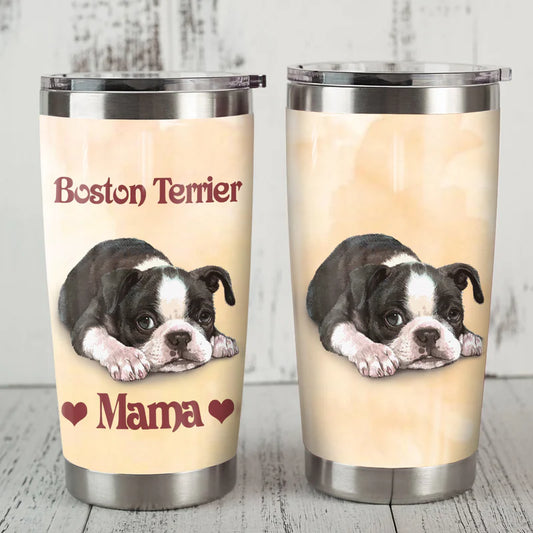 Boston Terrier Dog Steel Tumbler JUN1914