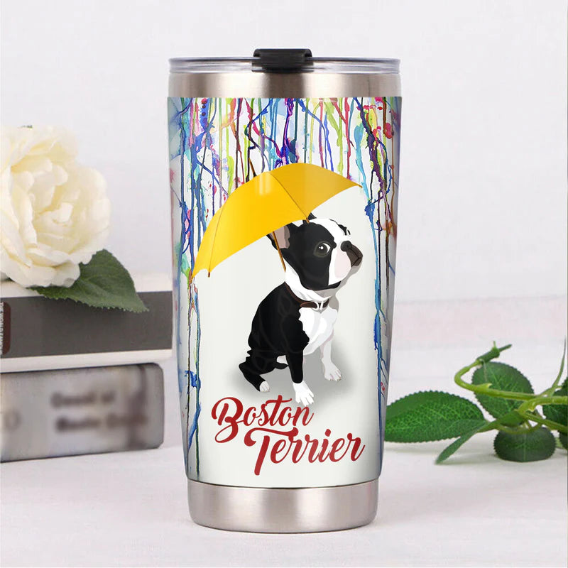 Boston Terrier Dog Steel Tumbler JUN1907