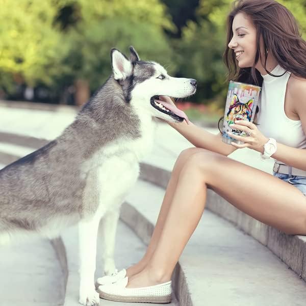Gift for Husky Lovers – 20oz Stainless Steel Tumbler Cup Mug, Funny and Unique Gift for Husky Dog Owners, Perfect for Mothers Day, Fathers Day, Birthday, and Anniversary Celebrations