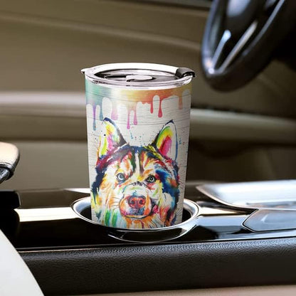 Gift for Husky Lovers – 20oz Stainless Steel Tumbler Cup Mug, Funny and Unique Gift for Husky Dog Owners, Perfect for Mothers Day, Fathers Day, Birthday, and Anniversary Celebrations