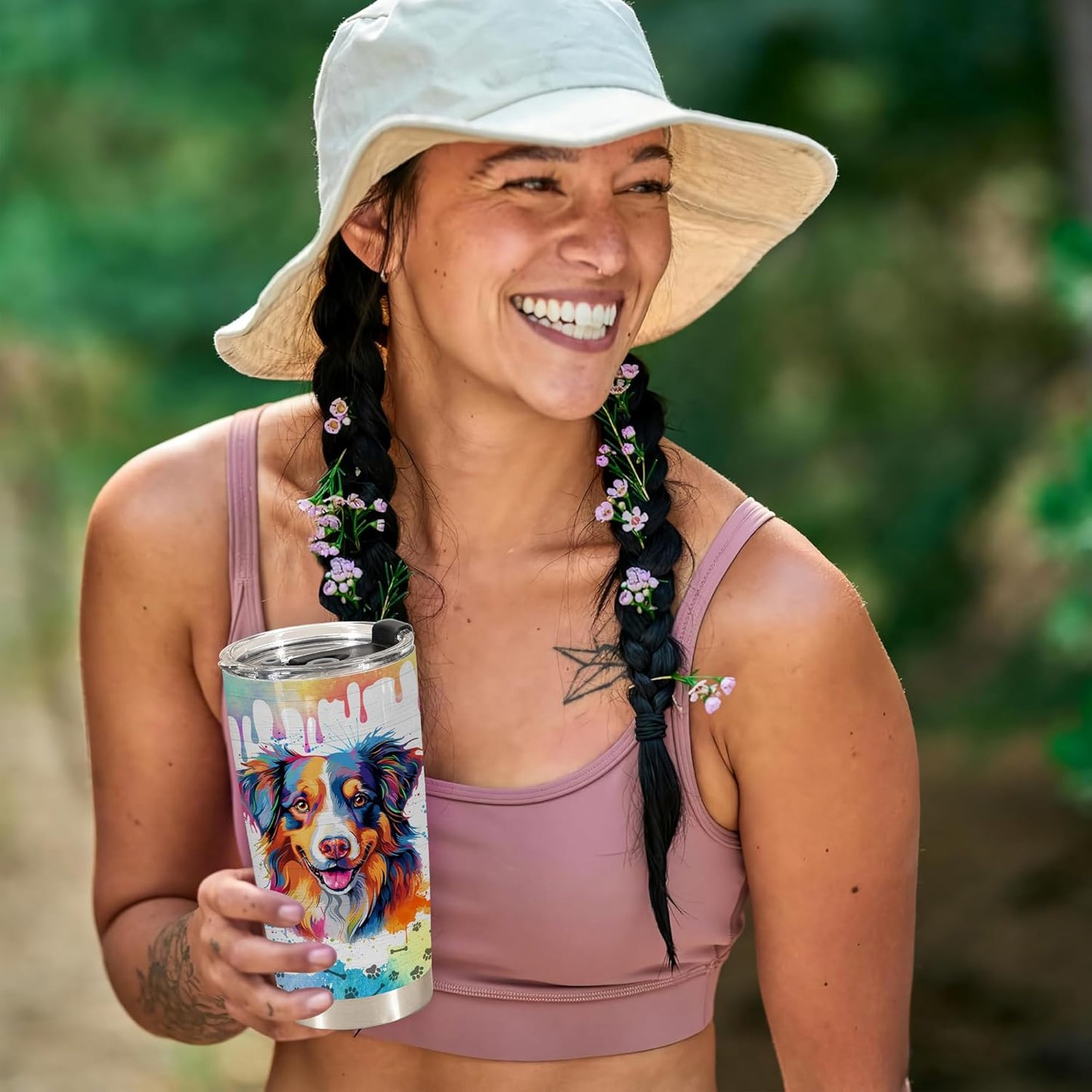 Australian Shepherd Tumbler – 20oz Stainless Steel Tumbler Cup Mug, Funny and Unique Gift for Aussie Dog Owners, Perfect for Mothers Day, Fathers Day, Birthday, and Anniversary Celebrations