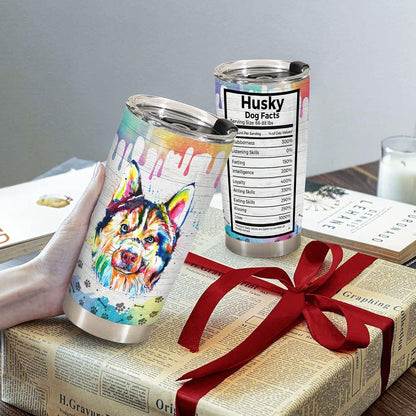 Gift for Husky Lovers – 20oz Stainless Steel Tumbler Cup Mug, Funny and Unique Gift for Husky Dog Owners, Perfect for Mothers Day, Fathers Day, Birthday, and Anniversary Celebrations