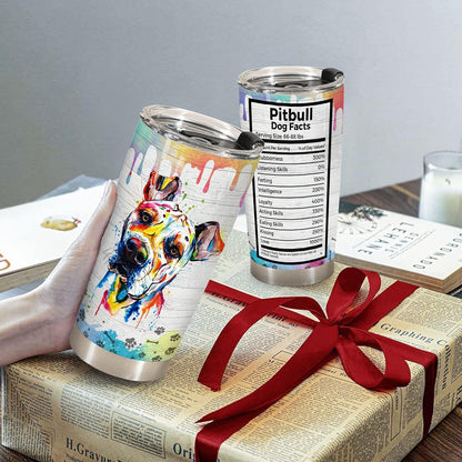 20oz Tumbler Cup for Pitbull Lovers – Funny and Unique Gift for Pitbull Mom or Dad – Ideal Birthday, Mothers Day, Fathers Day Gift for Dog Owners and Pet Lovers