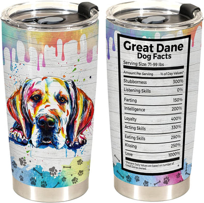 Gift for Great Dane Lovers – Stainless Steel Tumbler Cup Mug, Funny and Unique Gift for Great Dane Dog Owners, Perfect for Mothers Day, Fathers Day, Birthday, and Anniversary Celebrations