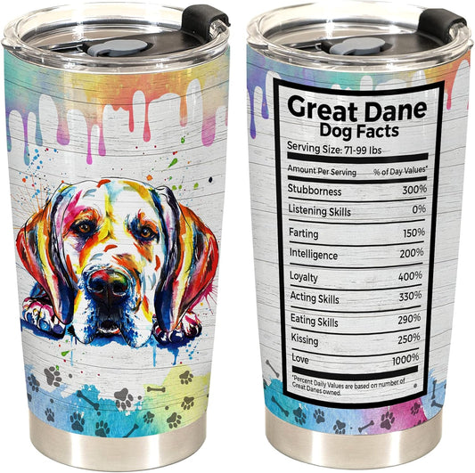 Gift for Great Dane Lovers – Stainless Steel Tumbler Cup Mug, Funny and Unique Gift for Great Dane Dog Owners, Perfect for Mothers Day, Fathers Day, Birthday, and Anniversary Celebrations