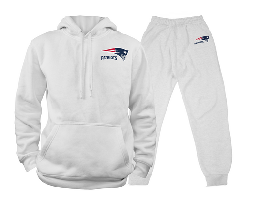 New England Patriots - Team Fan Apparel NFL Adult Gameday Hooded Sweatshirt - Poly Fleece Cotton Blend - Stay Warm and Represent Your Team in Style