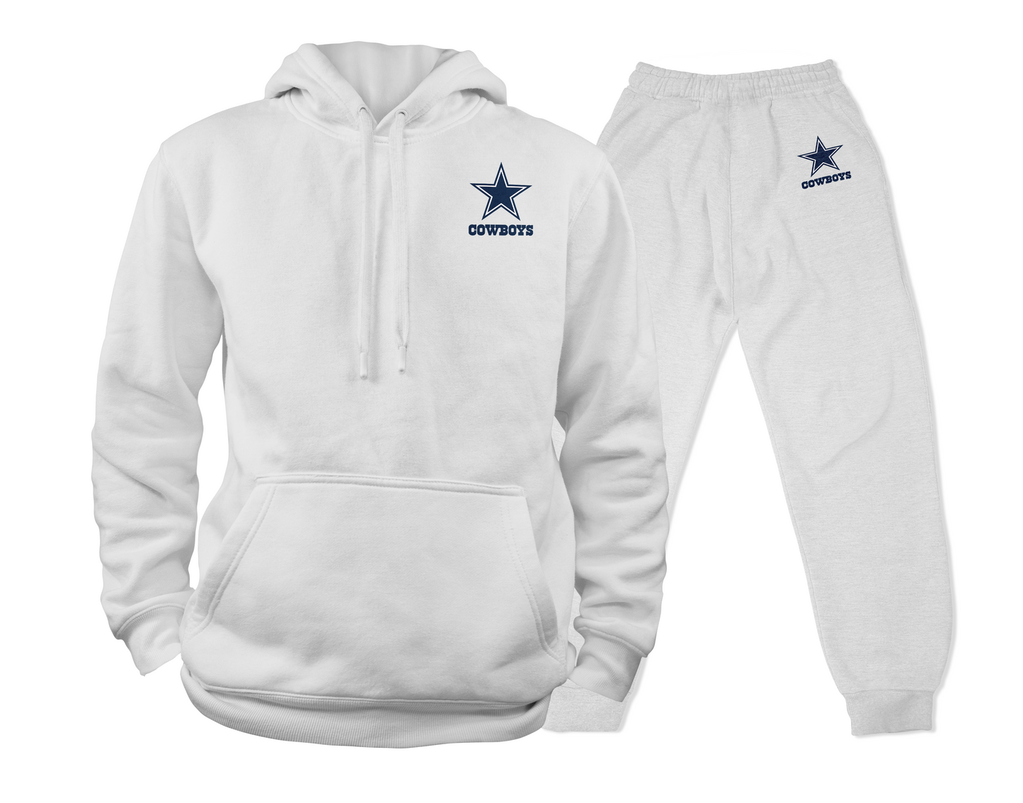Dallas Cowboys - Team Fan Apparel NFL Adult Gameday Hooded Sweatshirt - Poly Fleece Cotton Blend - Stay Warm and Represent Your Team in Style