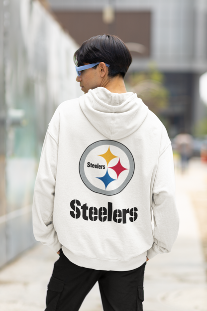 Pittsburgh Steelers - Team Fan Apparel NFL Adult Gameday Hooded Sweatshirt - Poly Fleece Cotton Blend - Stay Warm and Represent Your Team in Style