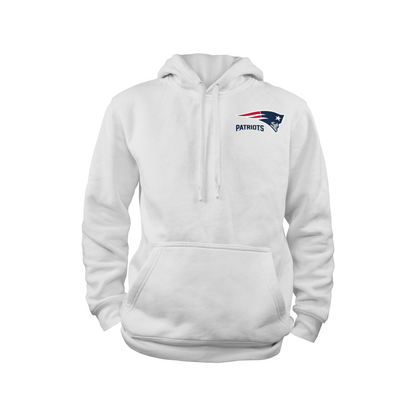 New England Patriots - Team Fan Apparel NFL Adult Gameday Hooded Sweatshirt - Poly Fleece Cotton Blend - Stay Warm and Represent Your Team in Style