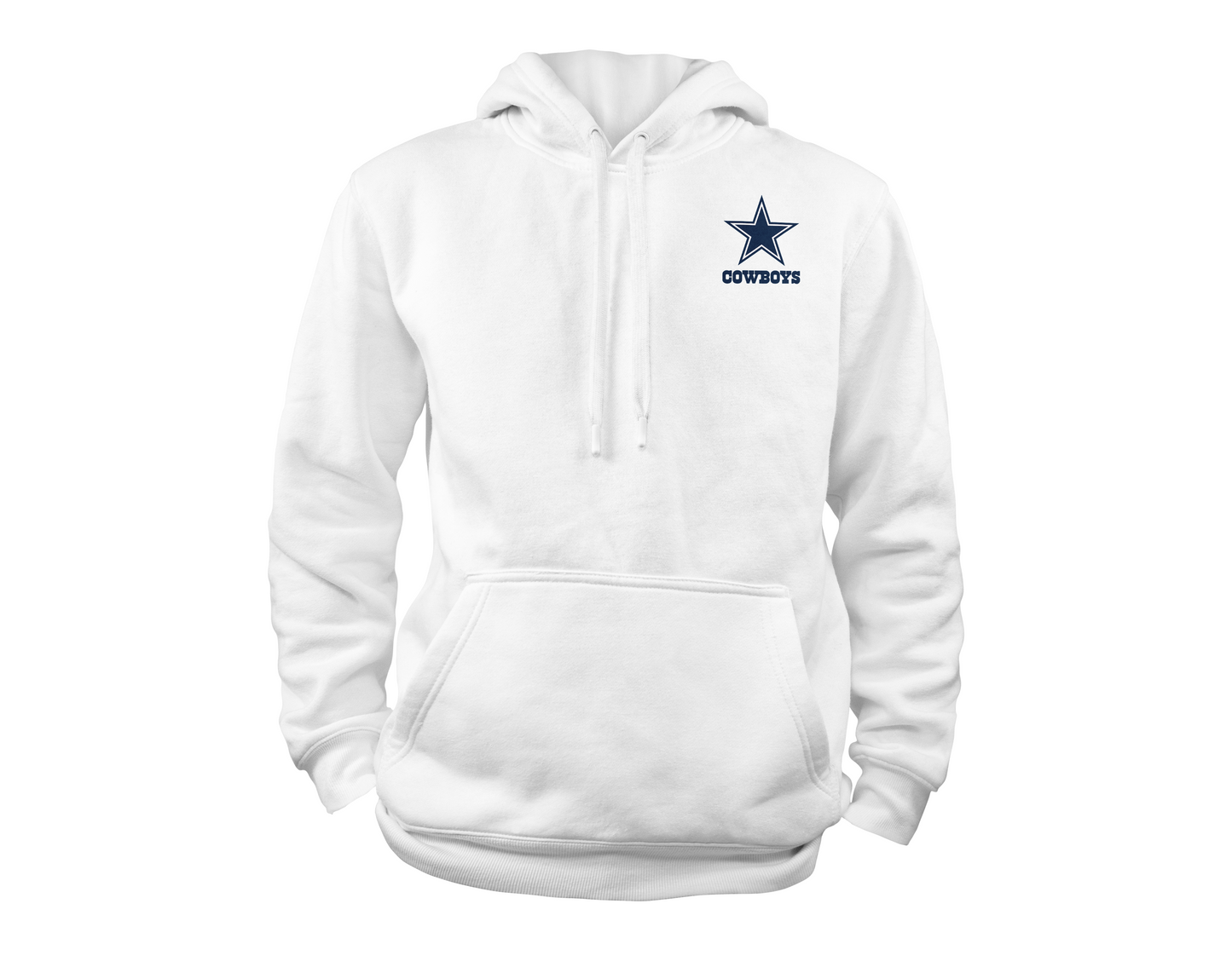 Dallas Cowboys - Team Fan Apparel NFL Adult Gameday Hooded Sweatshirt - Poly Fleece Cotton Blend - Stay Warm and Represent Your Team in Style