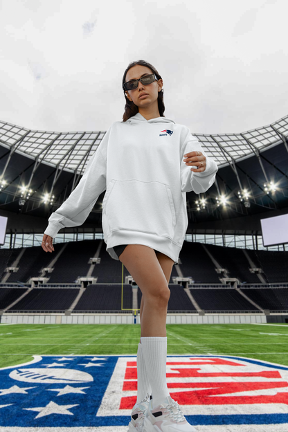 New England Patriots - Team Fan Apparel NFL Adult Gameday Hooded Sweatshirt - Poly Fleece Cotton Blend - Stay Warm and Represent Your Team in Style