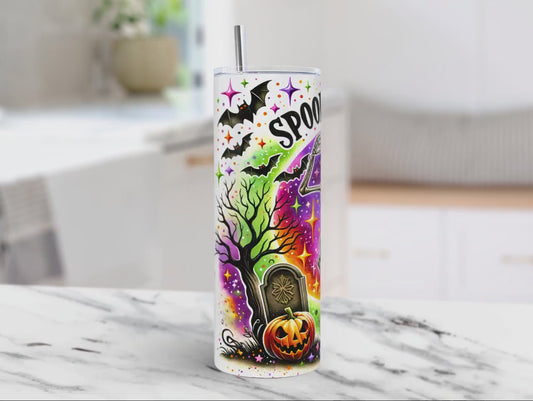 Halloween Skeleton 20 oz Tumbler Wrap Skinny Tumbler Sublimation Design, Spooky Season Tumbler Wrap, Funny Skull Halloween Tumbler Wrap
